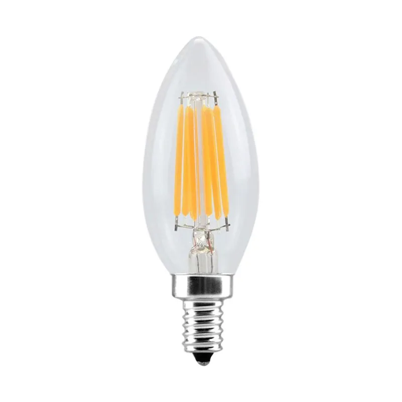 

E14 6W Edison COB Filament Retro LED Light Candle/Flame Bulb Lamp Chandelier G2AB