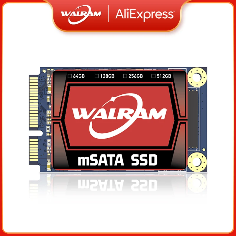 Enlarge Walram mSATA SSD 128gb 256gb 512GB mSATA SSD 1TB 2TB HDD For computer 3x5cm Internal Solid State hard Drive for hp laptop