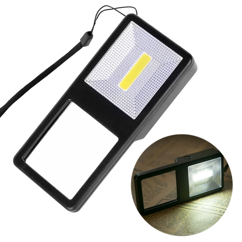

3X Illuminated Mini Magnifier Handheld 7 LED Lighted Magnifying Glass for Child