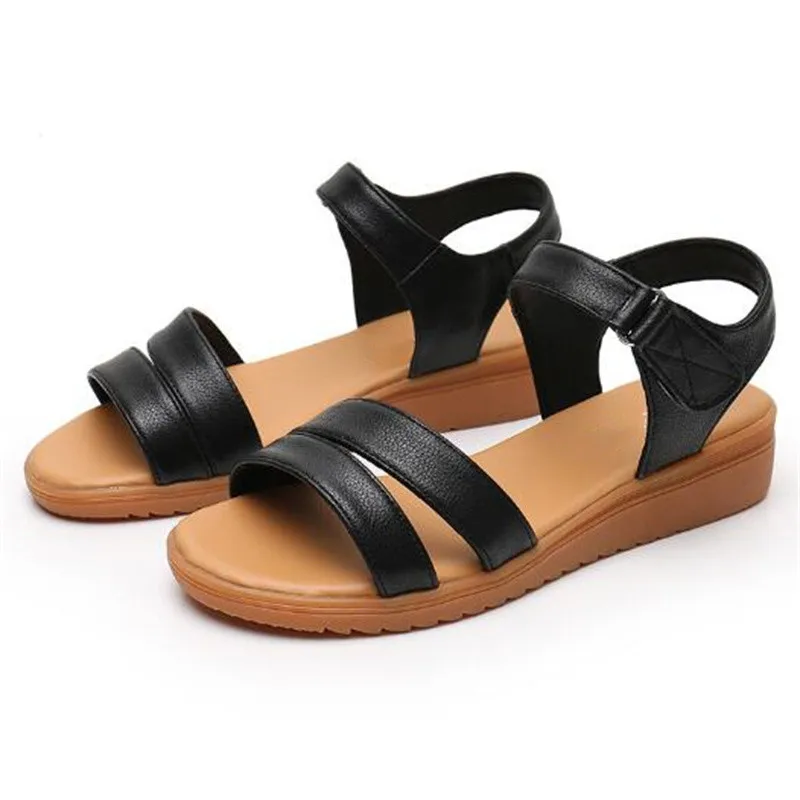 

Wholesale and Retail Women Genuine Leather Sandals 2022 New Summer Open Toe Sandals Top Layer Cowhide Flat Sandals for Women