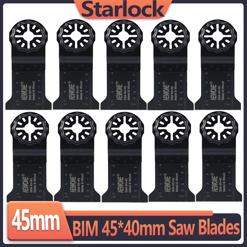 45mm BIM Starlock Saw Blades for Starlock System Oscillating Multi-Tools Electric Trimmer cutting wood