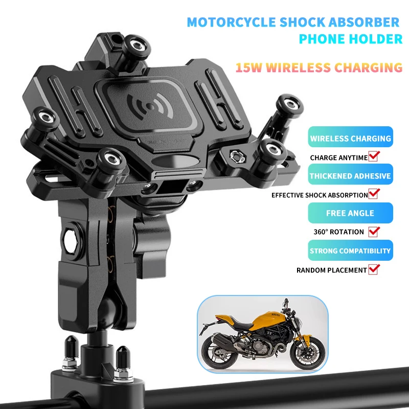 Motorcycle Mobile Phone Holder Wireless Chargingfor  for Ducati MONSTER 796 696 695 795 797 821 1200 400   Accesorios Bracket