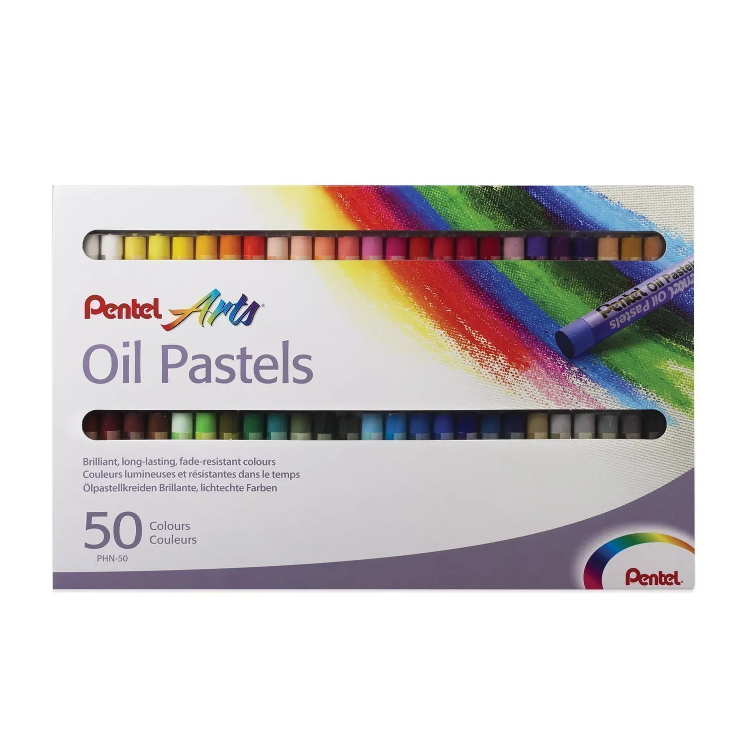 Пастель масляная художественная PENTEL &quotOil Pastels&quot 50 цветов PHN4-50 - купить по