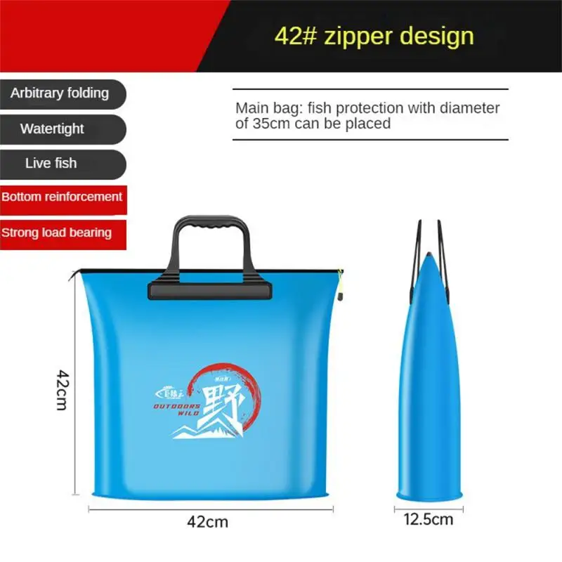 

2PCS Fish Bag Multifunctional Thickened Portable Waterproof Fishing Gear Live Fish Storage Case Eva Durable Large Capacity