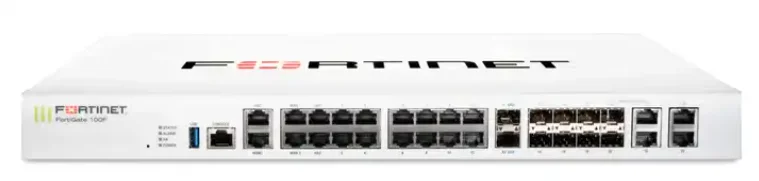 Прибор Firewall FortiGate-100F, 22 порта Gigabit Ethernet RJ45, 4 порта SFP и 2 порта 10G SFP+, двойные источники питания FG-100F (art.: 3920d3459701a) - 3920d3459701a