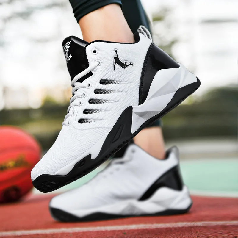 Men's Basketball Shoes Breathable Cushioning Non-Slip Wearable Sports Shoes Gym Training Athletic Basketball Sneakers for Women