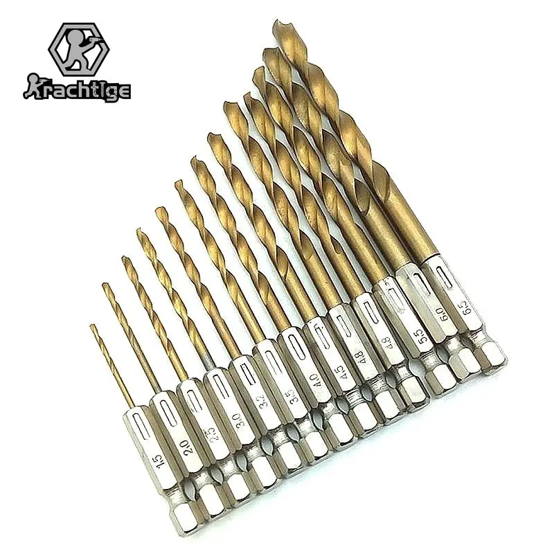 13Pcs 1.5-6.5mm Power Tools Drill Bits Countersink Steel Hex Shank Quick Change Cobalt Drill Bit Set Multi Bits