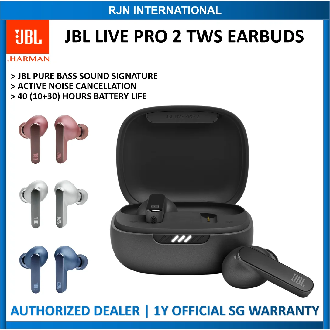 

Original JBL Live Pro 2 TWS True Wireless Bluetooth 5.2 Headphones Noise Cancelling Earbuds can be connected to the official APP