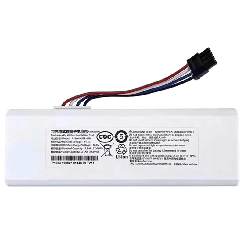 

14.4 V 5600Mah Battery For Xiaomi Mijia 1C STYTJ01ZHM Robot Vacuum Mop Cleaner Accessories Parts Replacement Battery