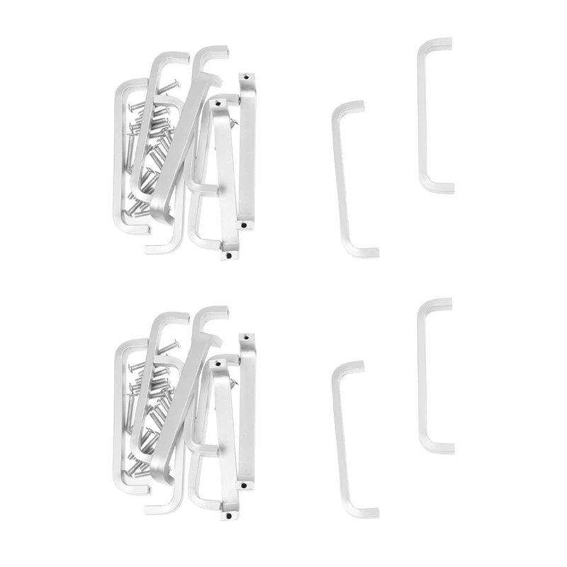 

20X ручка для выдвижного ящика двери, фурнитура для ручки шкафа, Матовая серебристая