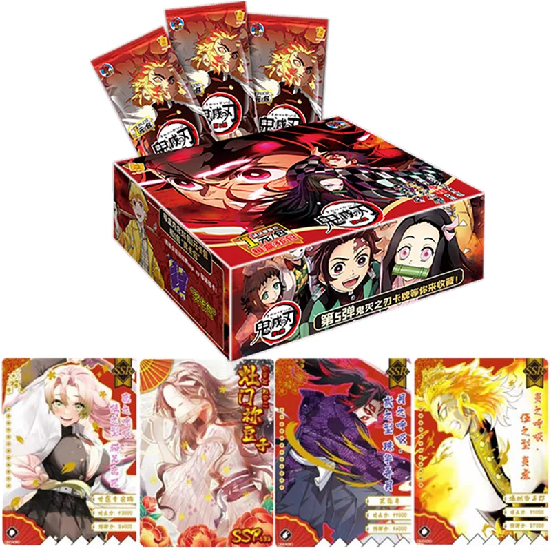 

New Demon Slayer Cards Anime Characters Kamado Nezuko Bronzing Flash Cards SSP Collectible Cards Toys Gifts for Kids Birthday