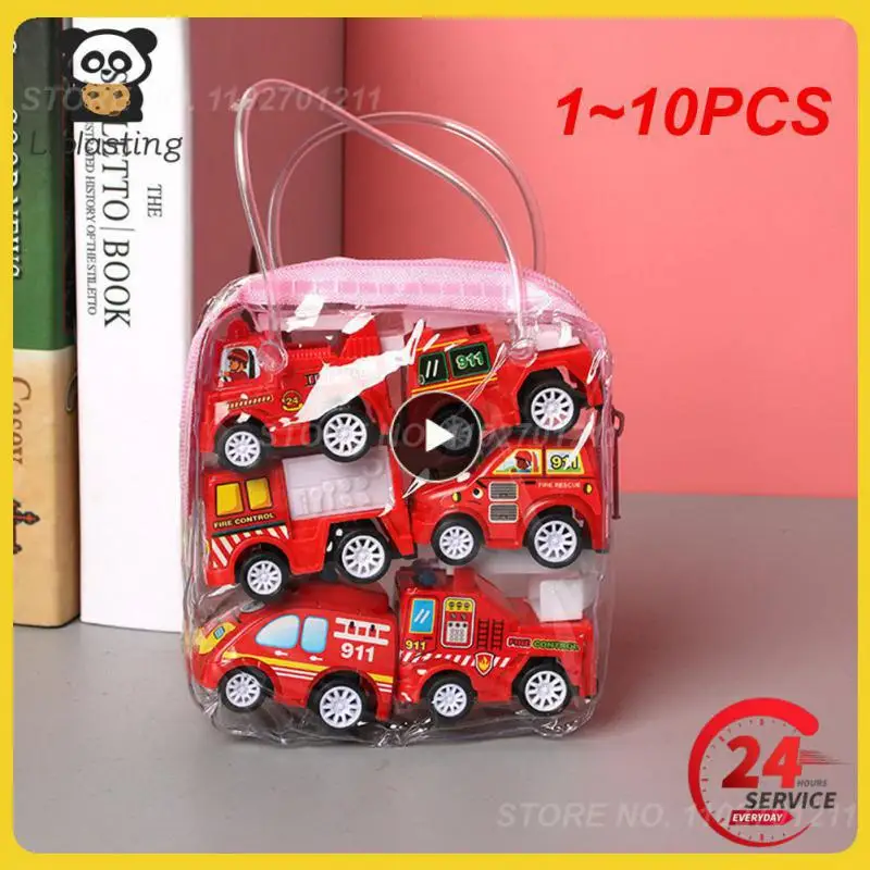 

1~10PCS Pull Back Car Toys Mobile Machinery Shop Construction Vehicle Fire Truck Taxi Model Baby Mini Cars Gift Children Toys