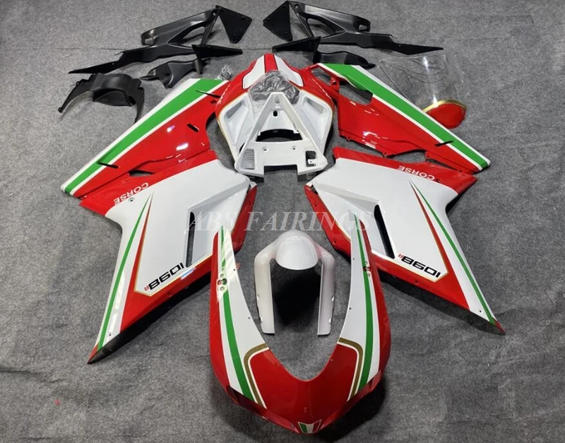 

4Gifts New ABS Motorcycle Fairings Kit Fit For DUCATI 848 evo 1098 1198 s Bodywork Set Custom Red Green