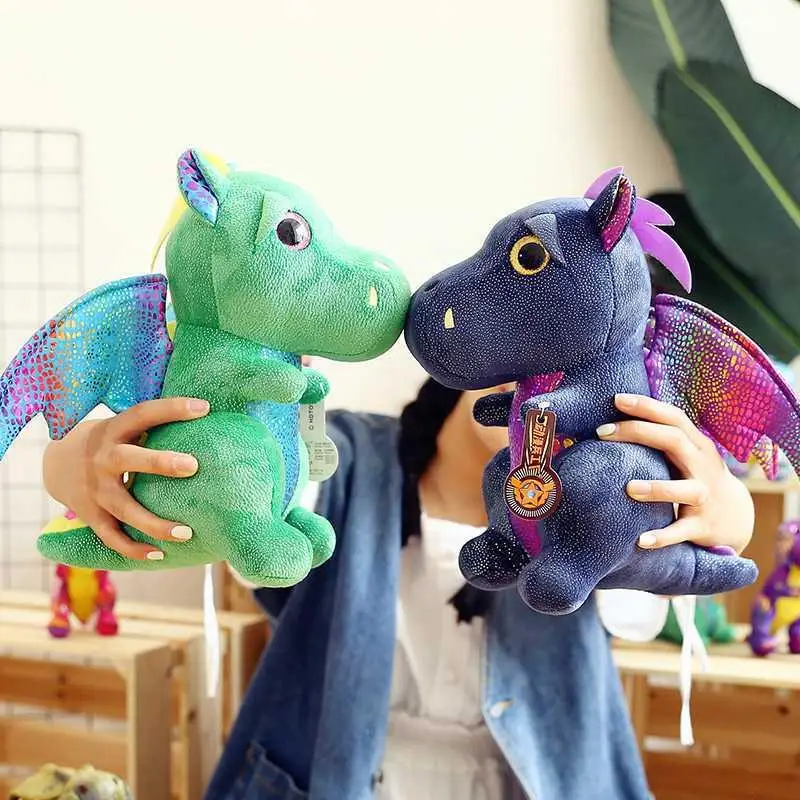 

25cm Cute Little Flying Dragon Doll Dinosaur Plush Toy Kawaii Plush Stuffed Animals Room Decor Tyrannosaurus Gift for Children