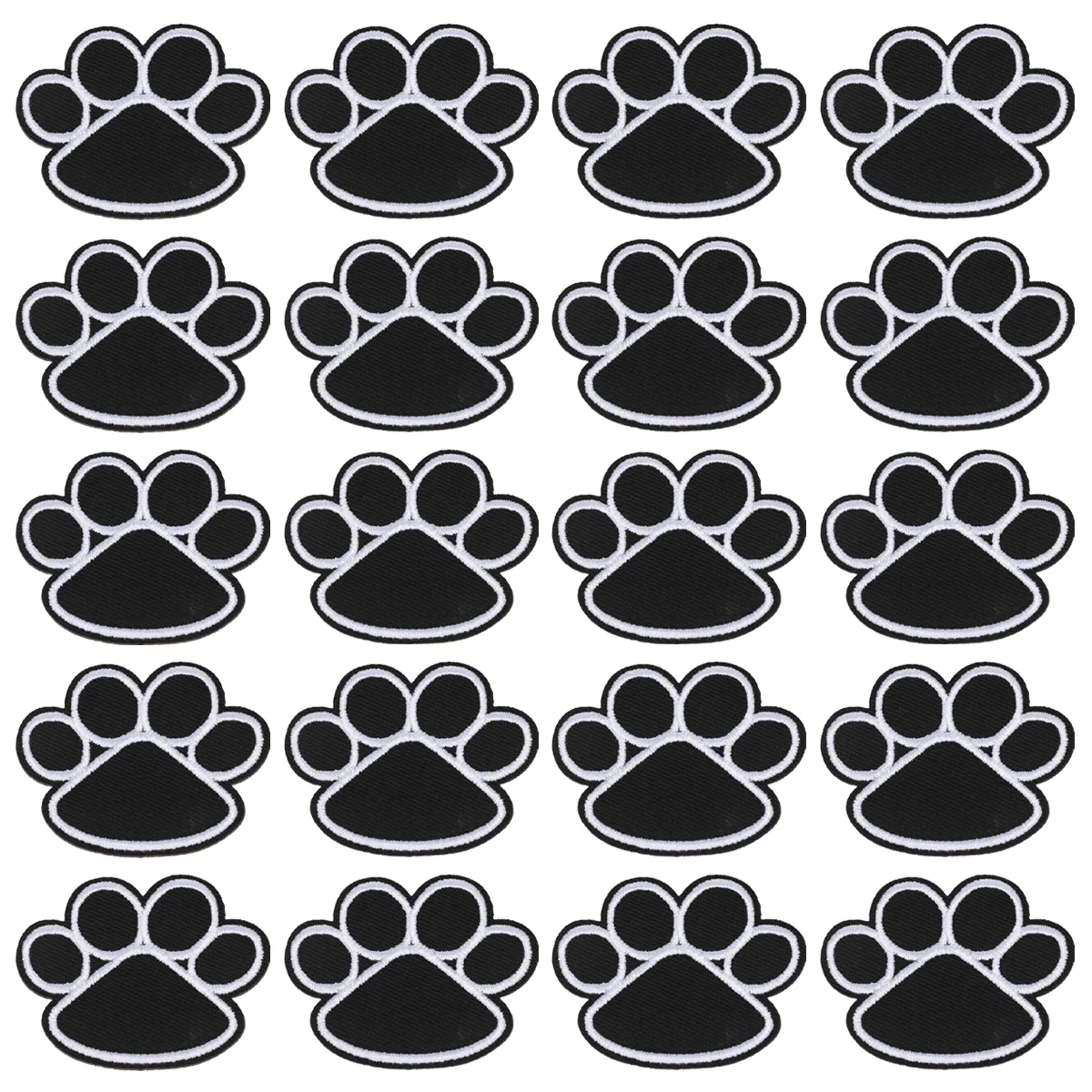 

On Patch Dog Paw Iron Clothes Embroidery Applique Sewingembroidered Sew Appliques Badges Backpack Stickers Clothing Jackets