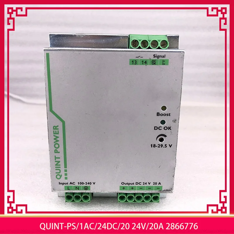 

QUINT-PS/1AC/24DC/20 24V/20A 2866776 For Phoenix Rail Switching Power Supply High Quality Fully Tested Fast Ship