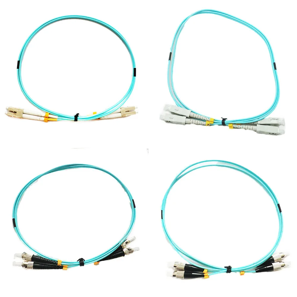 

5 Pieces 1/2/3/5/7m UPC OM3 Fiber Patch Cord Jumper Cable Duplex SC/LC/FC/ST 50/125 MM 10Gbps Multi Mode 2.0mm FTTH
