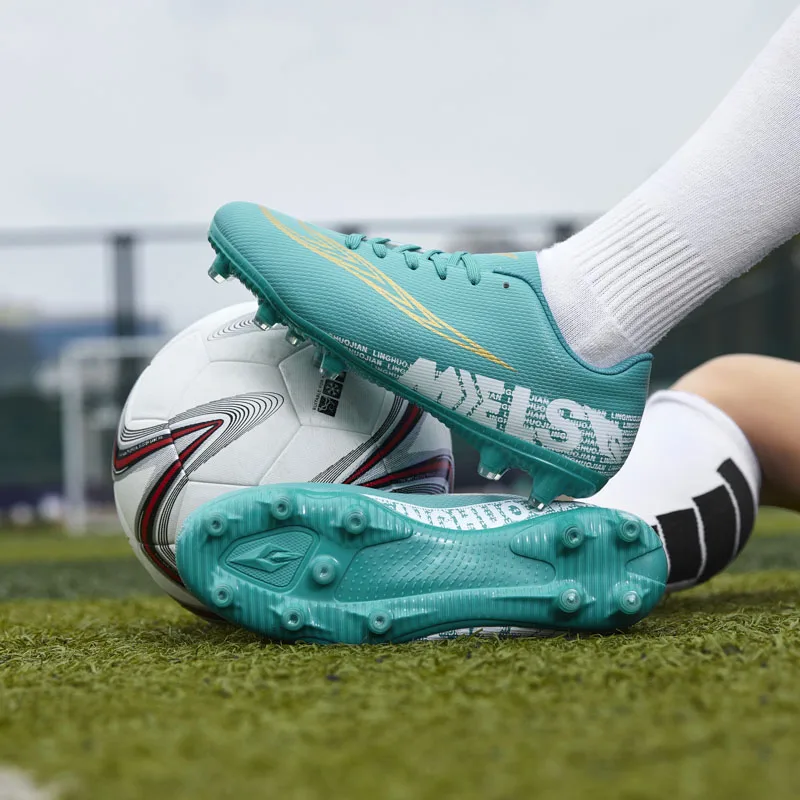2022 Original Men's Football Shoes Kids Turf Men Soccer Shoes Cleats Sneakers AG/FG Spikes Training Sport Futsal Shoes for Men