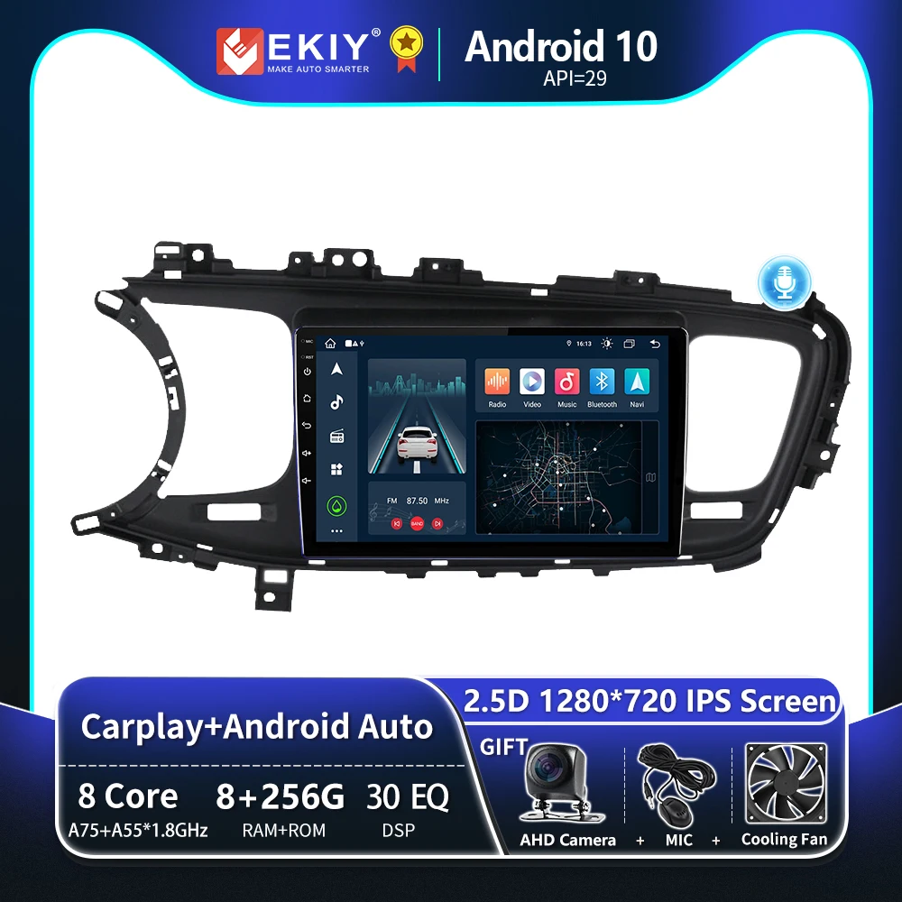 EKIY T8 8G 256G Android Auto For KIA Optima K5 2013-2015 Car Radio GPS Navi Multimedia Player Stereo WIFI Carplay HU No 2din DVD