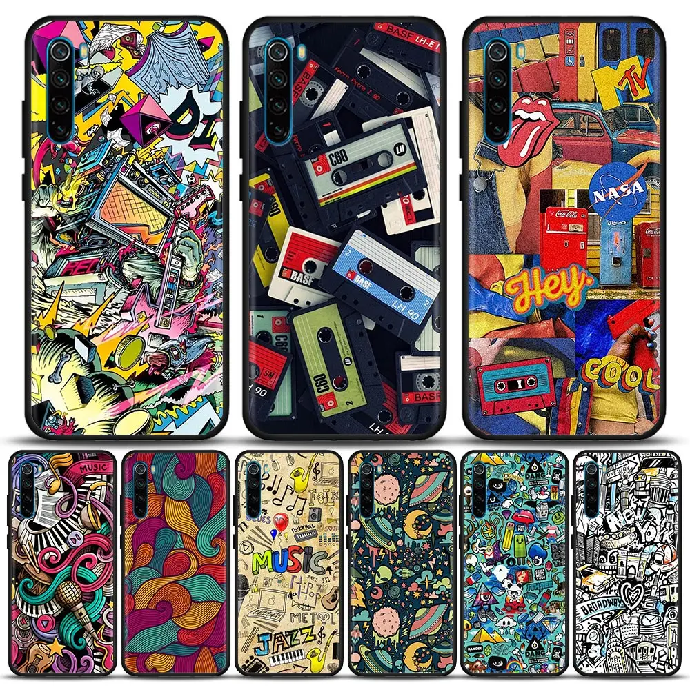 

Luxury Collage Art Phone Casefor Redmi K40 K40S K50 6 6A 7 7A 8 8A 9 9A 9C 9T 10 10C Pro Plus Gaming Silicone Case