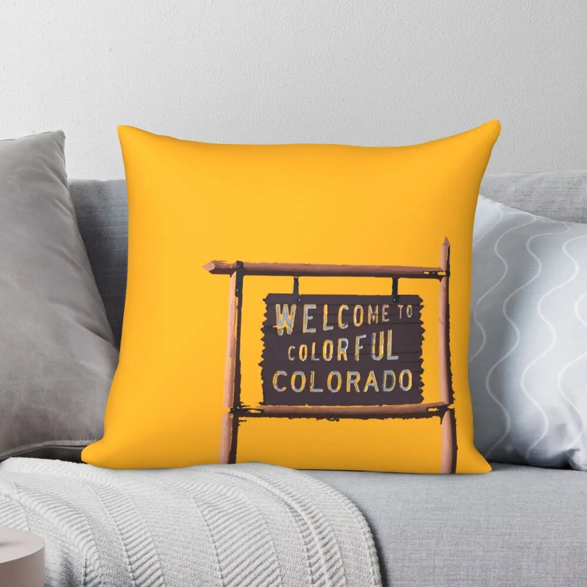 

Welcome To Colorful Colorado Pillowcase Polyester Linen Velvet Pattern Zip Decor Pillow Case Sofa Seater Cushion Cover