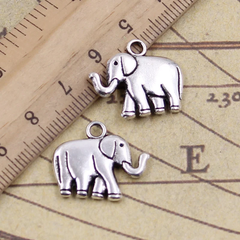 

8pcs Charms Elephant 21x18x5mm Tibetan Pendants Crafts Making Findings Handmade Antique Jewelry DIY For Necklace