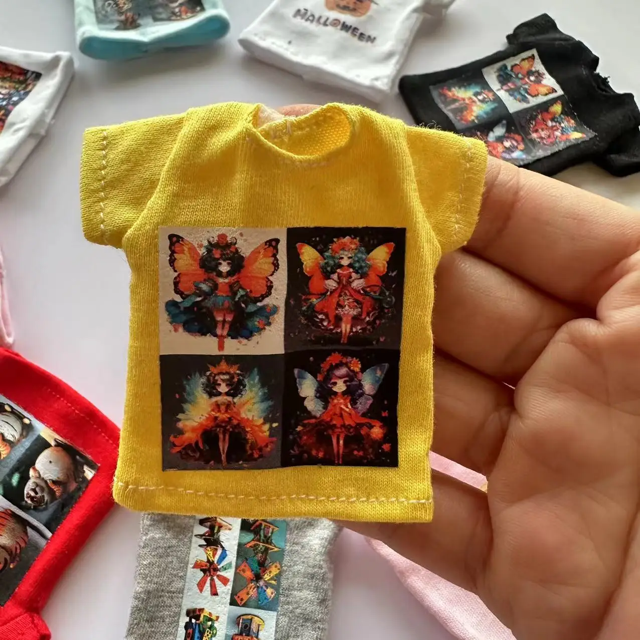 Фото Новая модная одежда для кукол Blyth 1/6, футболка для кукол с милым рисунком для Барби OB24 Blyth,Licca,Azone, аксессуары для кукол 1/6 №5