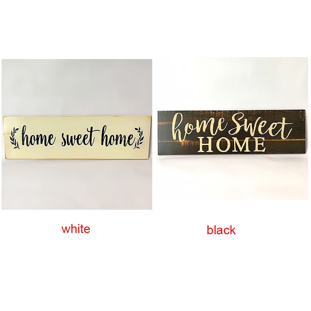

Rustic Practical Door Home Decor Housewarming Gift DIY Letter Pattern Rectangle Durable Wall Wood Sign