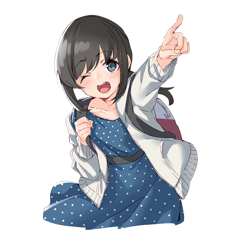 Милый женский купальник бикини Three Ratels CDM369, аниме Наклейка на стену, защищенная от влаги наклейка