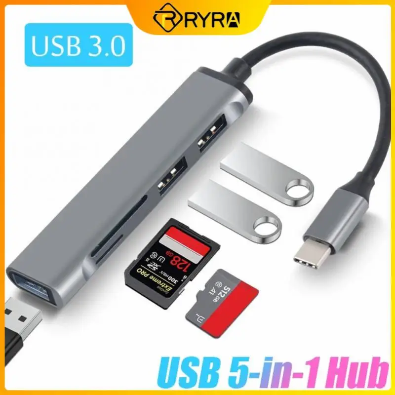

5-в-1 разветвитель RYRA с USB 3,0 и кардридером для SD-и TF-карт