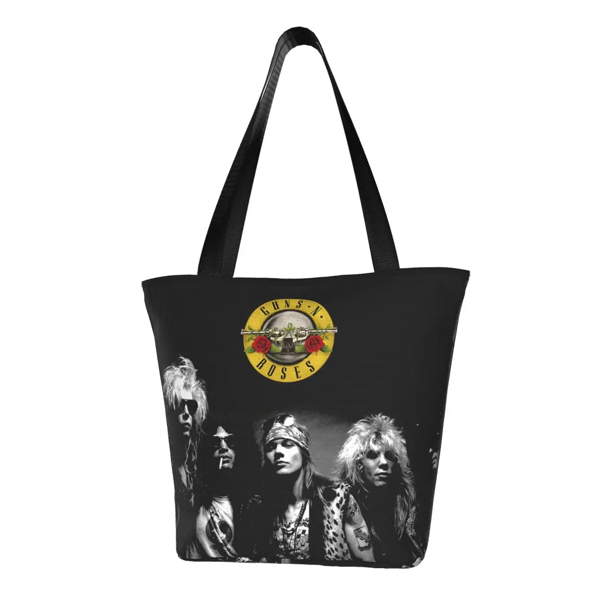 

Guns N Roses Tote Bag Merch Stylish For Women Top Handle Bag