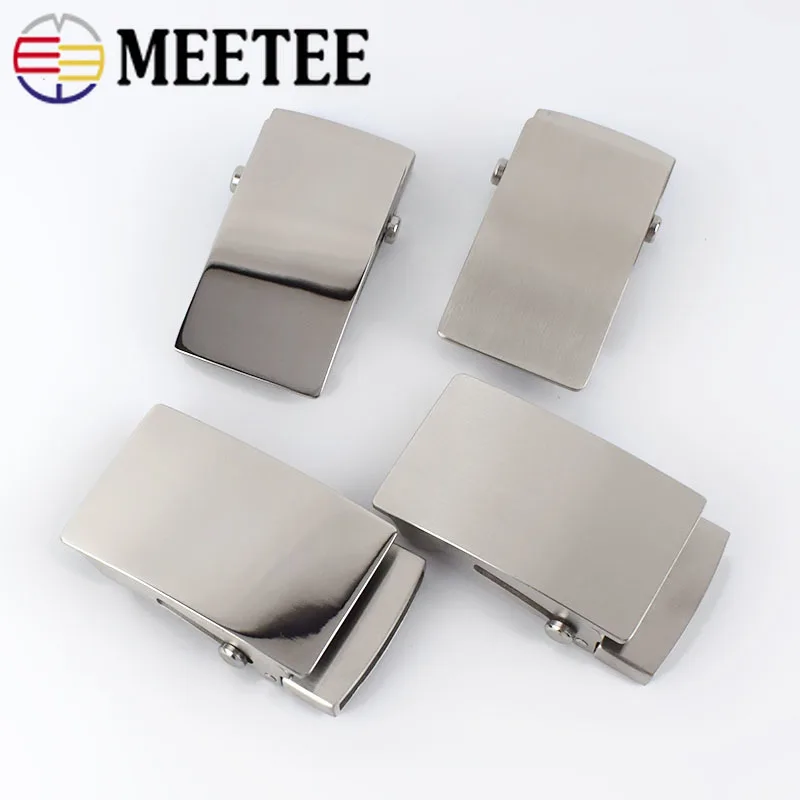 

Meetee 1pc 36mm/39mm Stainless Steel Roller Toothless Men's Belt Buckle Automatic Buckles Head DIY Casual Fashion Belts Hardware