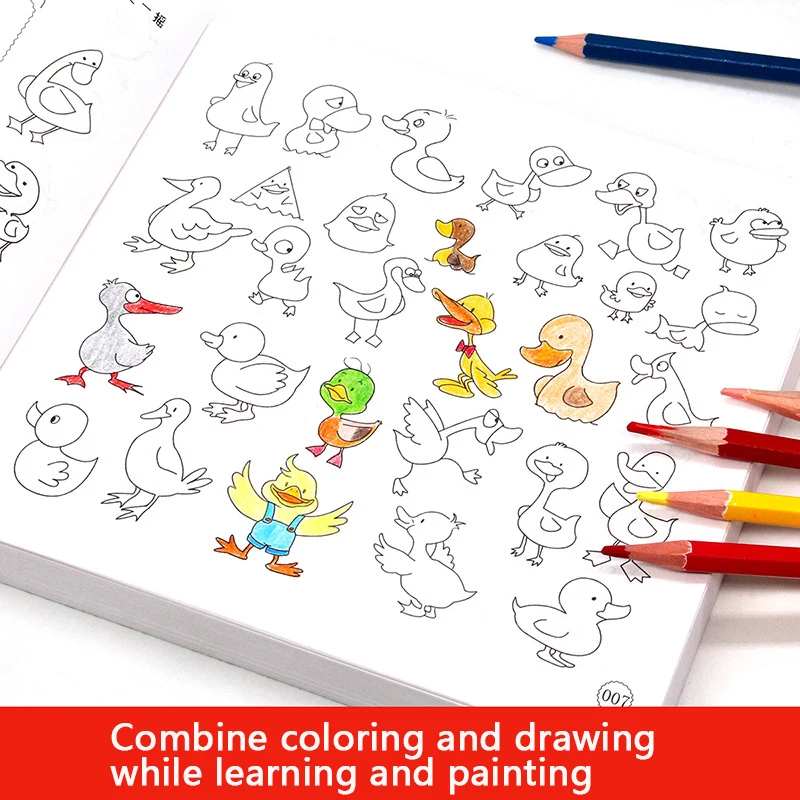 

Books With 10,000 Simple Brush Strokes Thicken Children's Painting Preschool Practice Art TrainingLibros Livros Livres