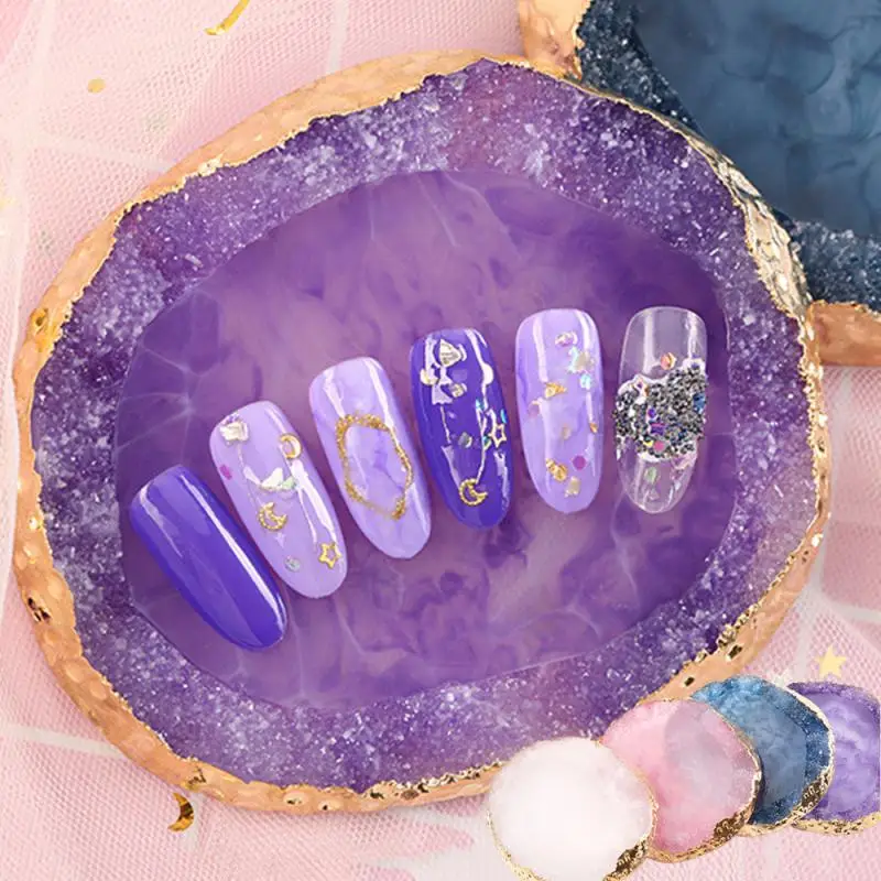 

Resin Jewelry Display Plate Necklace Ring Earrings Display Jewelry Holder Painted Palette Tray Organizer Decoration Jewelry Rack