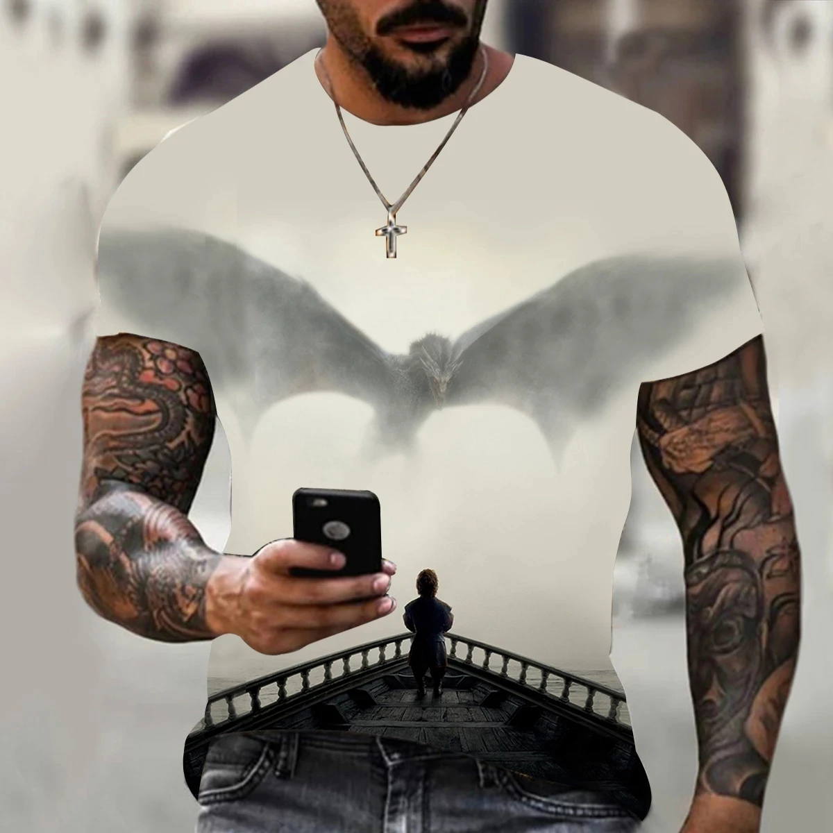 

Новые рубашки с 3D принтом, футболки с изображением монстра Кинг-Конга, одежда с круглым вырезом, модная трендовая Мужская футболка в стиле х...