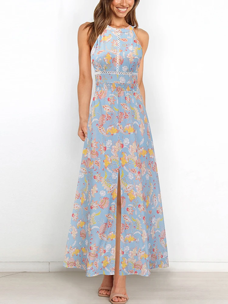 

Trendeez Casual Floral Sleeveless A-line Midi Dress