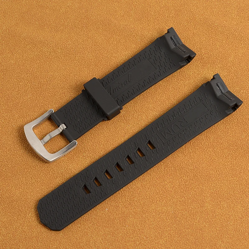 For Corum Admiral Cup Rubber Bracelet 22mm Watch Buckle Clasp Black Blue