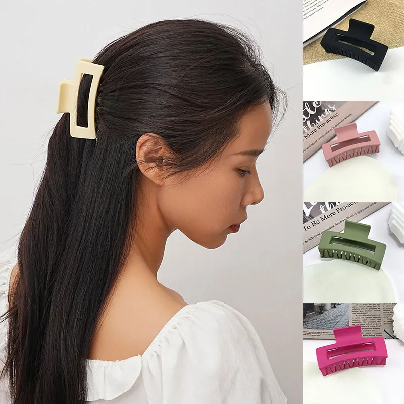 

Korean Women Girls Plastic Hair Claws Hair Clips Headwear Large Size Hairpin Crab Barrette Fashion Ornament Hair Accessories