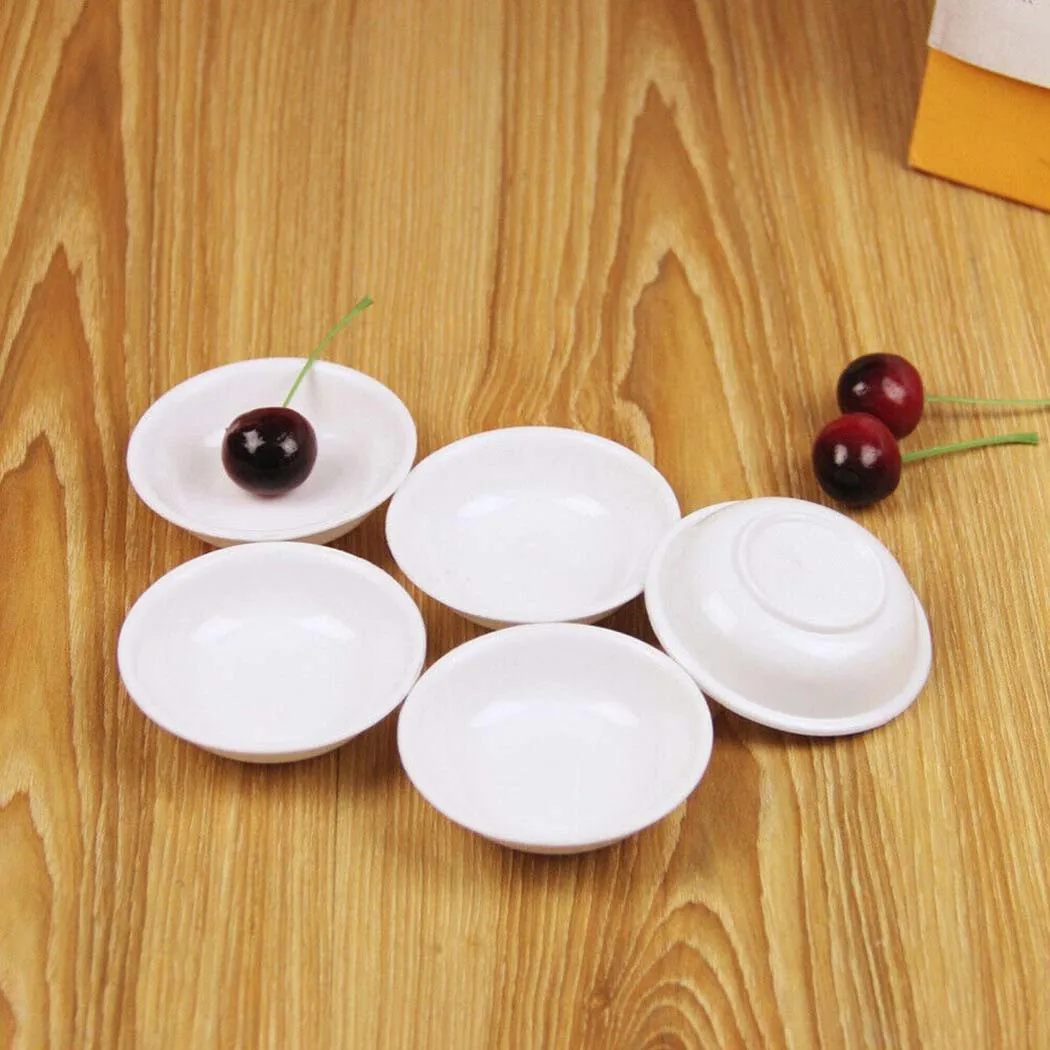 

40pcs Plastic Sauce Dishes Food Dipping Bowls Break-resistant Seasoning Dish Saucer Appetizer Plates Pigment Paint Box Palette