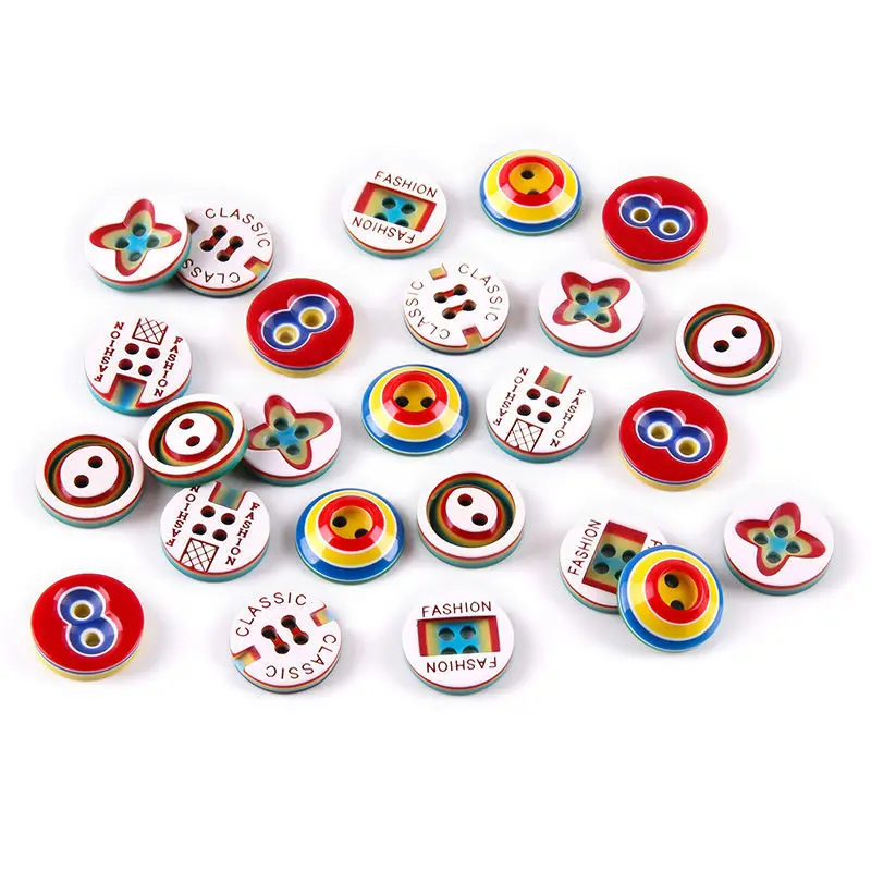 

10pcs/lot Cute Resin Buttons for Sewing Kids Clothes Designer DIY Crafts Flatback Buttons for Clothing Accessories