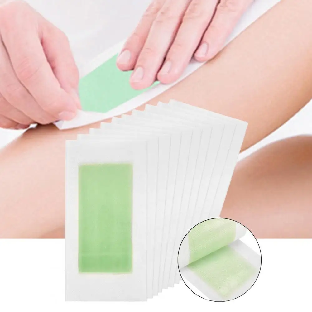 

Easy-carrying 10Pcs Durable Multicolor Depilatory Wax Paper Safe Hair Removal Strip Painless for Men