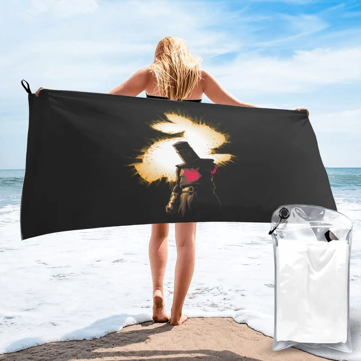 

The Black Knight Rises Polyester Cotton Bath Towel Hair Towel Large Bath Towel Women's Fitness Towel Outdoor Travel Quick drying