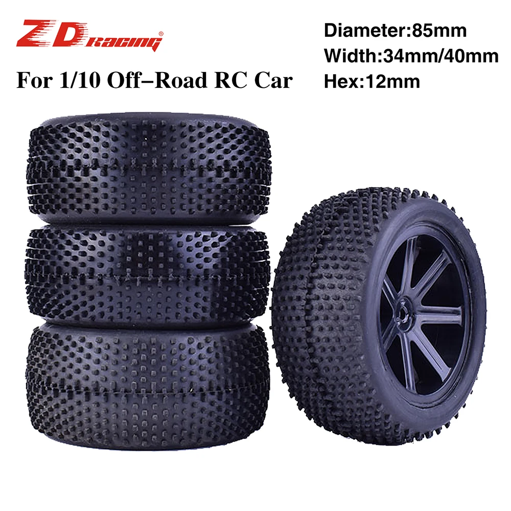 

4 шт. ZD Racing 85 мм обод ступицы колеса и резиновые шины для 1/10 внедорожника шины для багги запасные части Аксессуары Компоненты