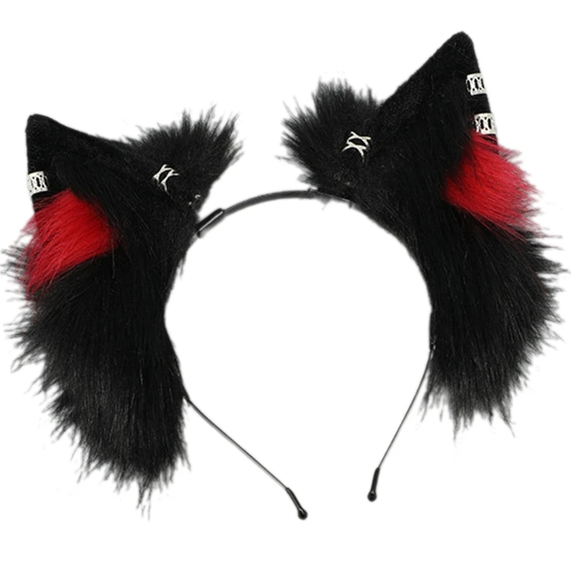 Регулируемая повязка для волос с лисьими ушками детей и взрослых вечерние