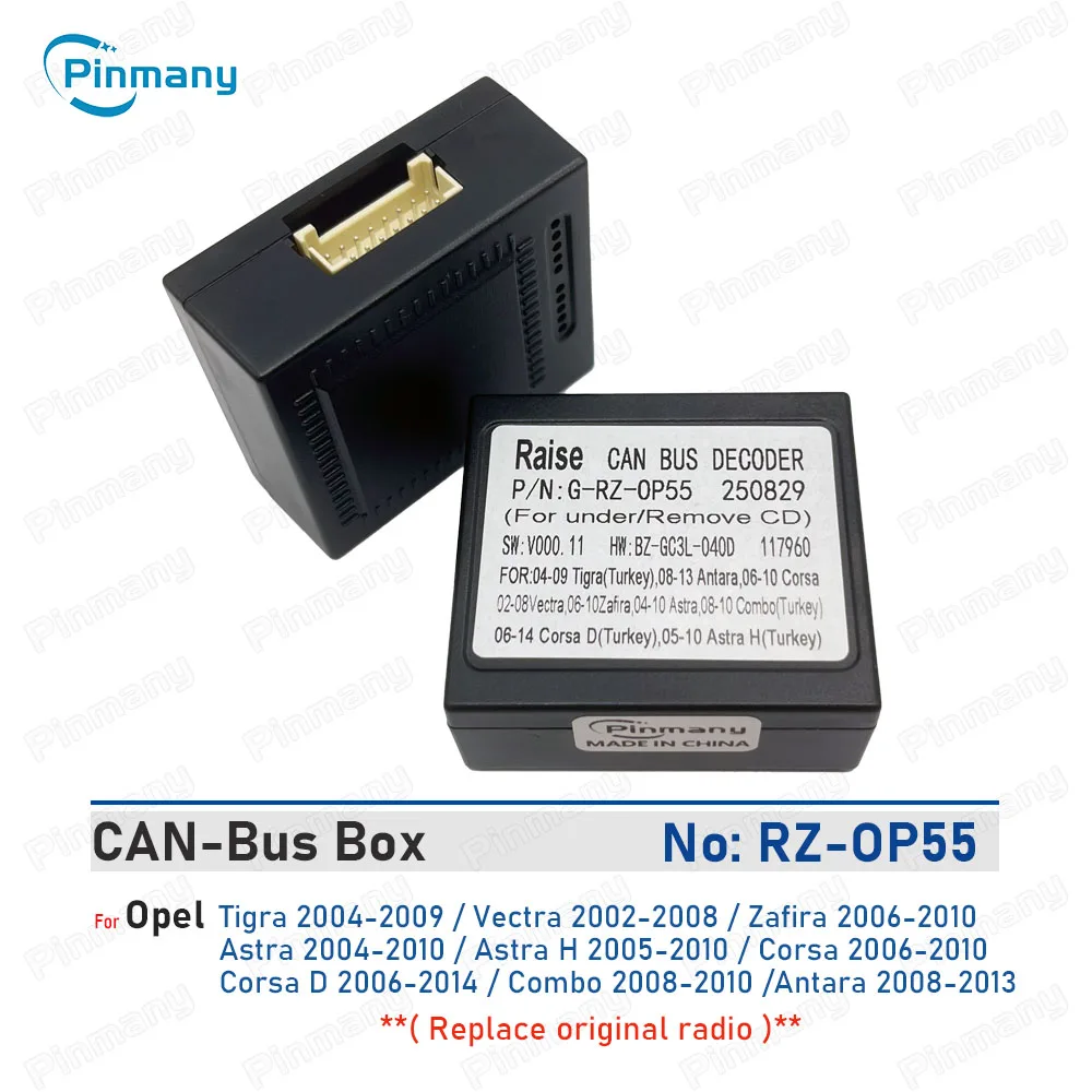 

Автомобильный радиоприемник CAN Bus декодер RAISE RZ-OP55 16-контактный черный ящик для Opel Tigra Vectra Zafira Astra H Corsa D Combo
