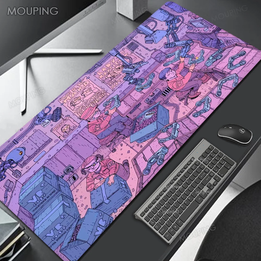 

Cityscape Art Deskmat Anime Mouse Pad Desk Mat 700x300 Desk Protector Office Accessory Cheapest Deskmat Carpets Gaming Mat Pink