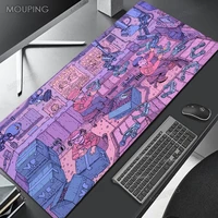 cityscape art deskmat anime mouse pad desk mat 700x300 desk protector office accessory cheapest deskmat carpets gaming mat pink