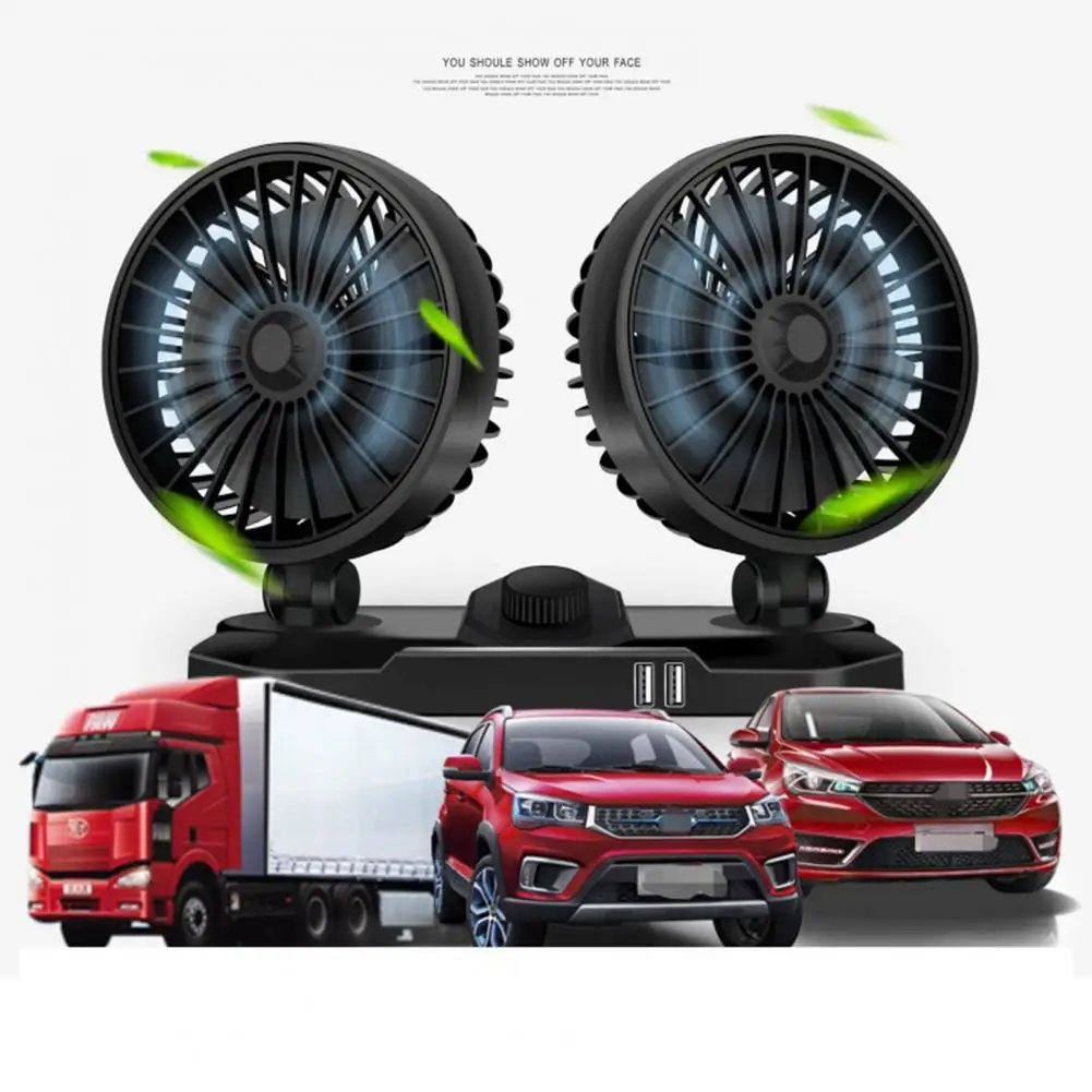 

Car Cooling Fan Low Noise Strong Wind 12V/24V 360 Rotatable Car Air Cooler for Van