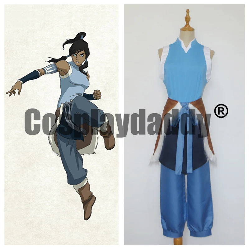 Фото В НАЛИЧИИ ALoK Water Tribe Korra Outfit Косплей Костюм Рождество Хэллоуин Тематическая Вечеринка №1