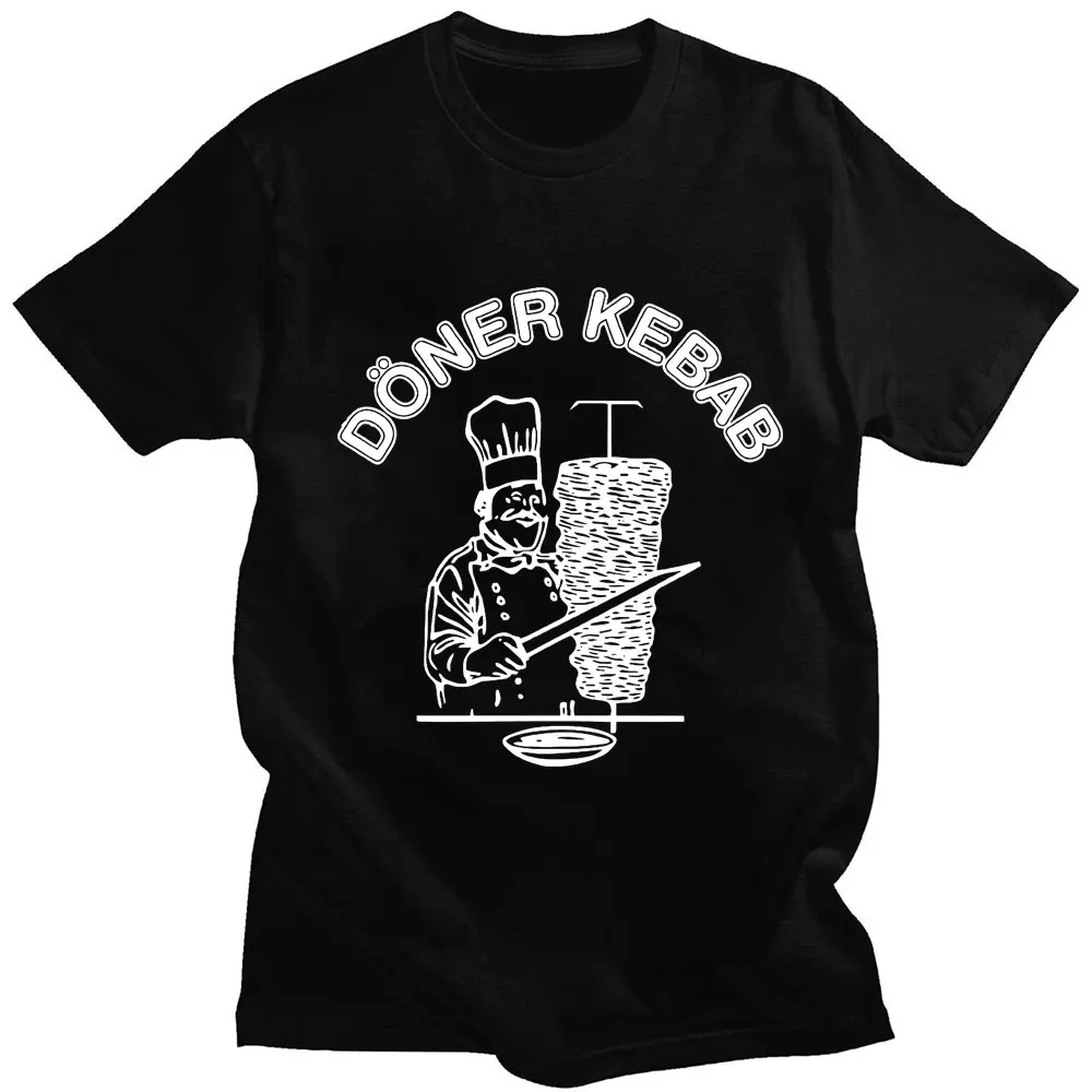 

Футболка Doner Kebab с забавным графическим рисунком для мужчин и женщин, подростковые хлопковые футболки с коротким рукавом, уличная одежда в стиле Харадзюку, летние повседневные футболки